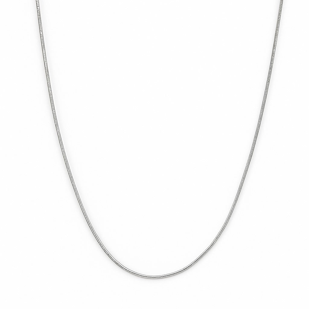 Rhodium Plated .70mm Snake Link 16" Chain