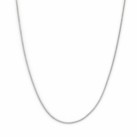 Rhodium Plated .70mm Snake Link 16" Chain