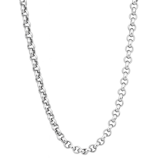 Stainless Steel High Polish 4mm Rolo Link 18" Chain