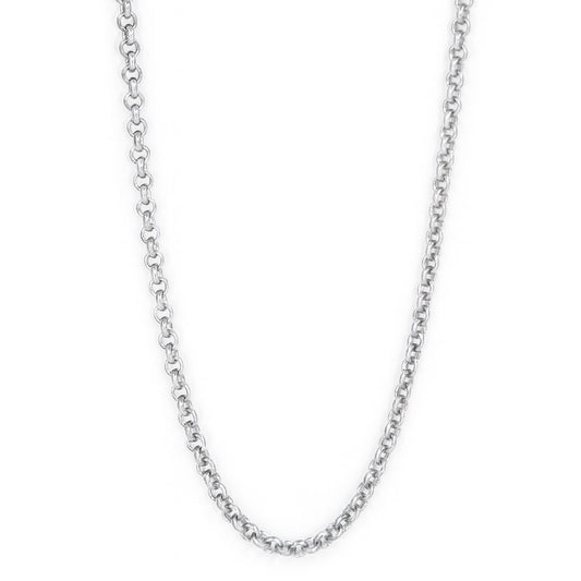Sterling Silver 2.5mm Oval Rolo 20" Chain