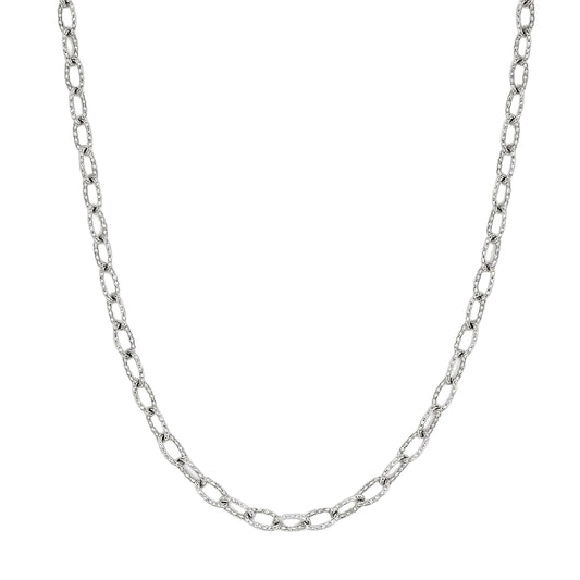 Sterling Silver 2.5mm Oval Rolo Link 18" Chain