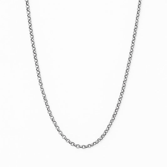 Sterling Silver 1.5mm Oval Rolo 20" Chain