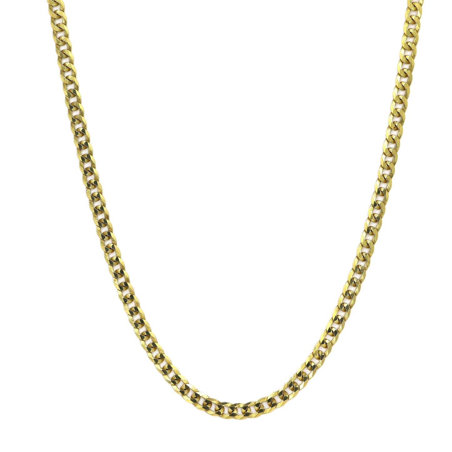 14k Gold Plated 60 Gauge Curb Link 22" Chain