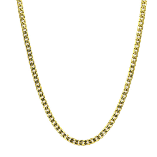 14k Gold Plated 60 Gauge Curb Link 22" Chain