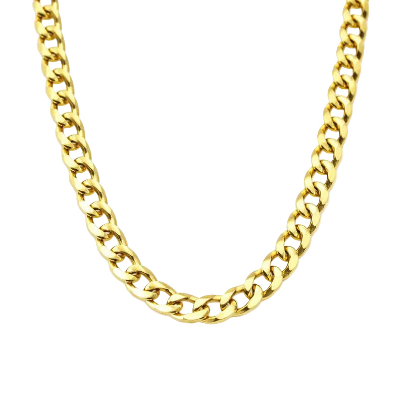 14K Gold-Plated 80 Gauge Curb Link 14" Chain