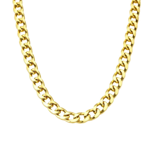 14K Gold-Plated 80 Gauge Curb Link 14" Chain
