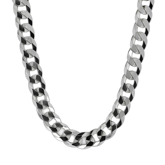 Rhodium Plated 180 Gauge Curb Link Chain