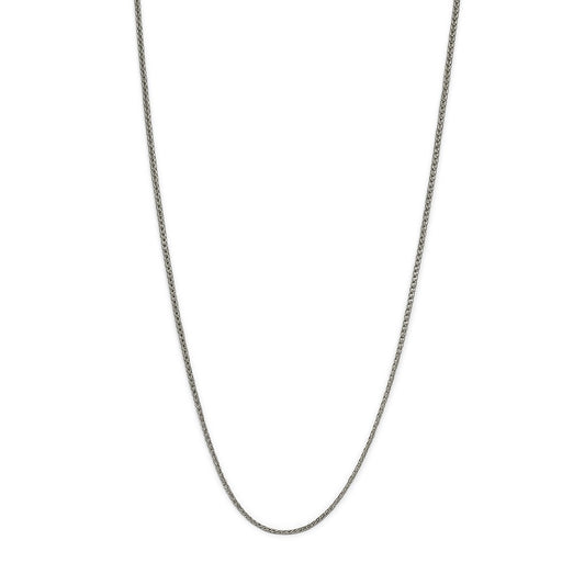 Rhodium Plated 20 Gauge Curb Link 16" Chain