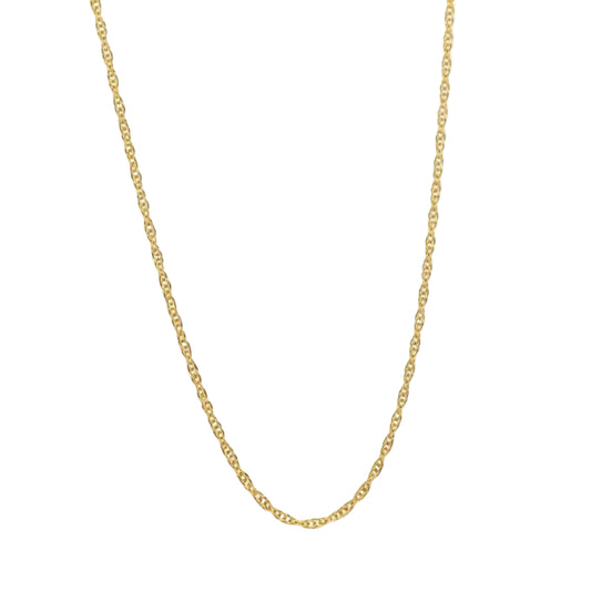 Gold Filled Diamond-Cut Sparkle Rope 18" Chain