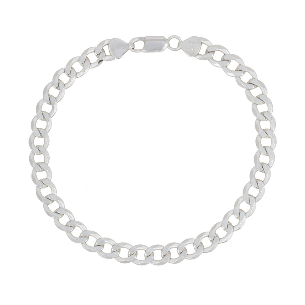 Sterling Silver 120 Gauge Curb Link 9" Bracelet