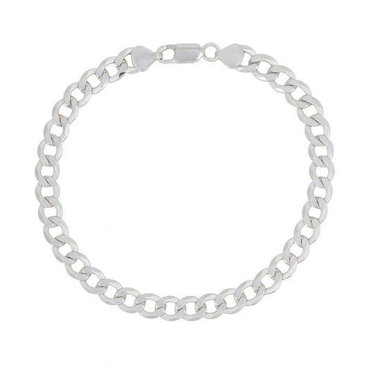 Sterling Silver 120 Gauge Curb Link 9" Bracelet