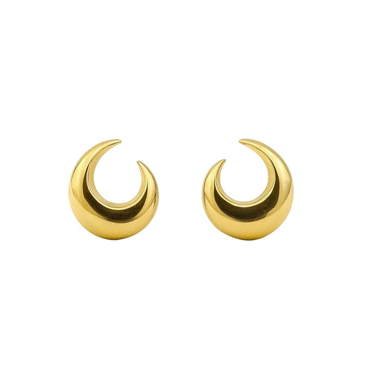 14K Yellow Gold Teardrop Stud Earrings