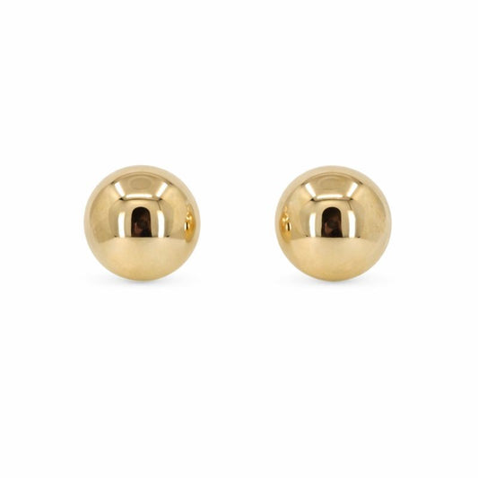 14K Yellow Gold Ball Stud Tension Back Earrings