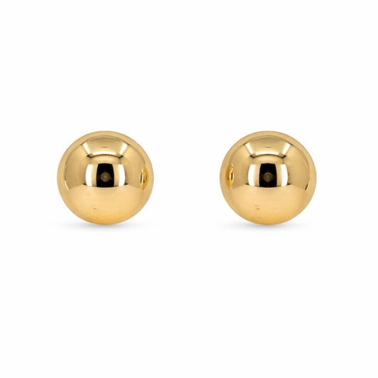 14K Yellow Gold Ball Stud Screw Back Earrings