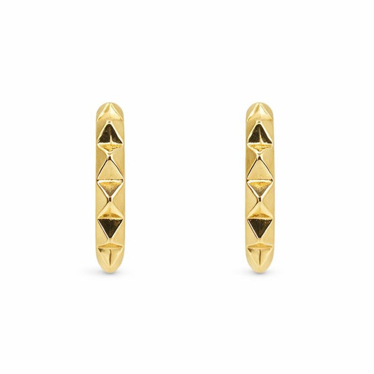 14k Yellow Gold Spike Earrings