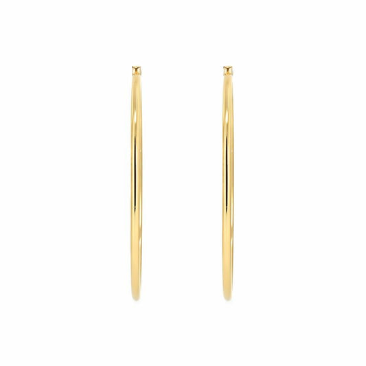 10K Yellow Gold High Polish Hoop Earrings