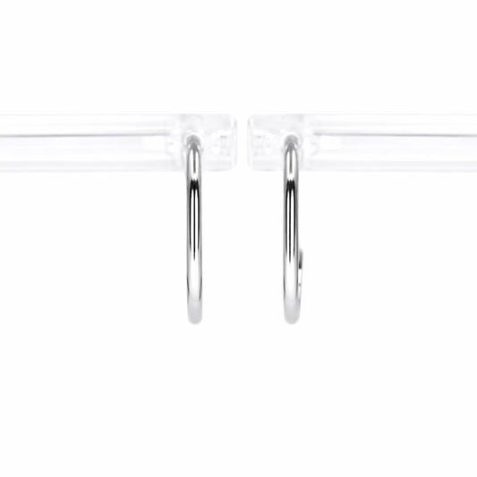 14K White Gold Endless 1.3mm Hoop Earrings