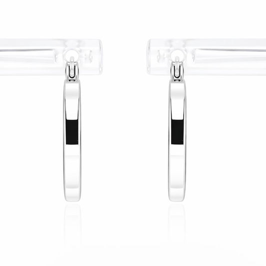 Sterling Silver High Polish 2.5mm Hoop Earrings