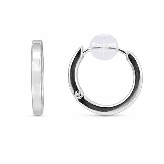 Sterling Silver High Polish 2.5mm Hoop Earrings
