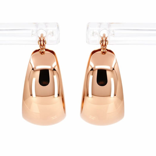 14K Rose Gold High Polish Hoop Earrings