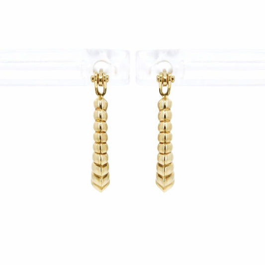 10K Yellow Gold High Polish Shrimp Design Hoops