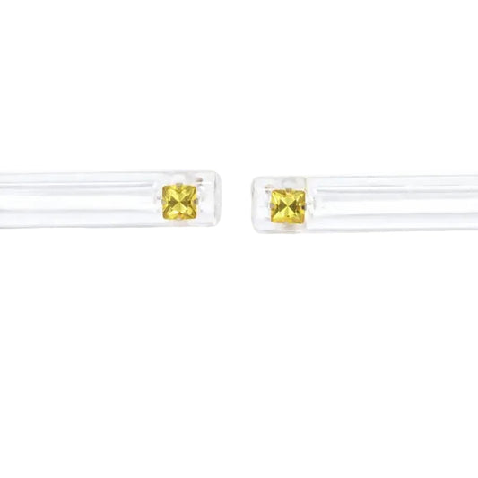 10k Yellow Gold Citrine 3mm Stud Earrings