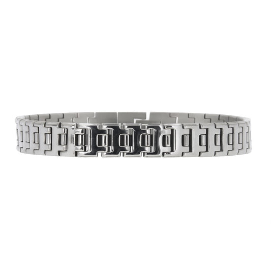 Stainless Steel High Polish Track Link 8.5" Bracelet