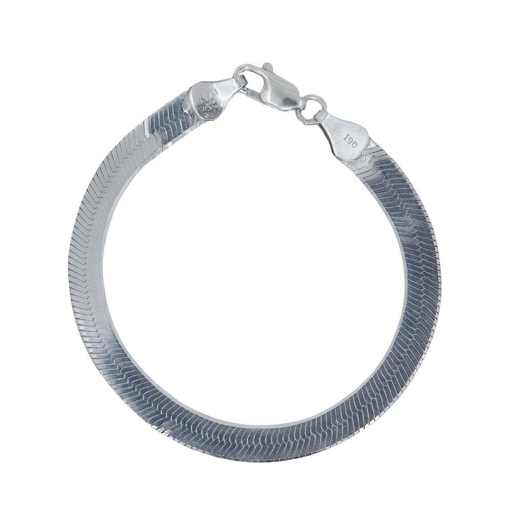 Sterling Silver 6" 5.50mm Herringbone Children's Bracelet