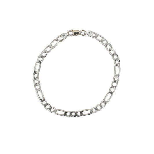 Sterling Silver 7" 3.1mm Figaro Link Bracelet