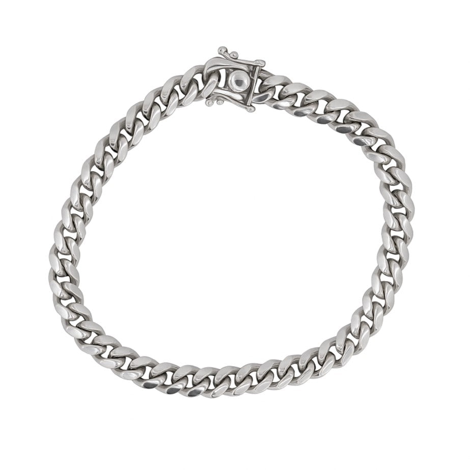 Sterling Silver 7mm Cuban Link 8.5" Bracelet