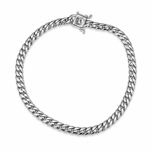 Sterling Silver 4.9mm Cuban Link 8" Bracelet