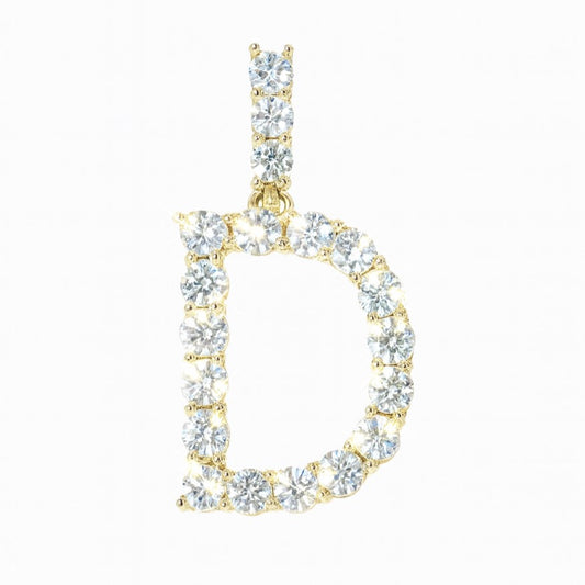Gold Plated CZ Block Pendant