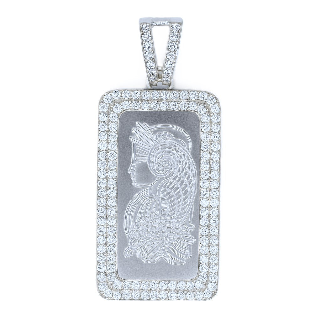 Sterling Silver CZ PAMP Replica Pendant