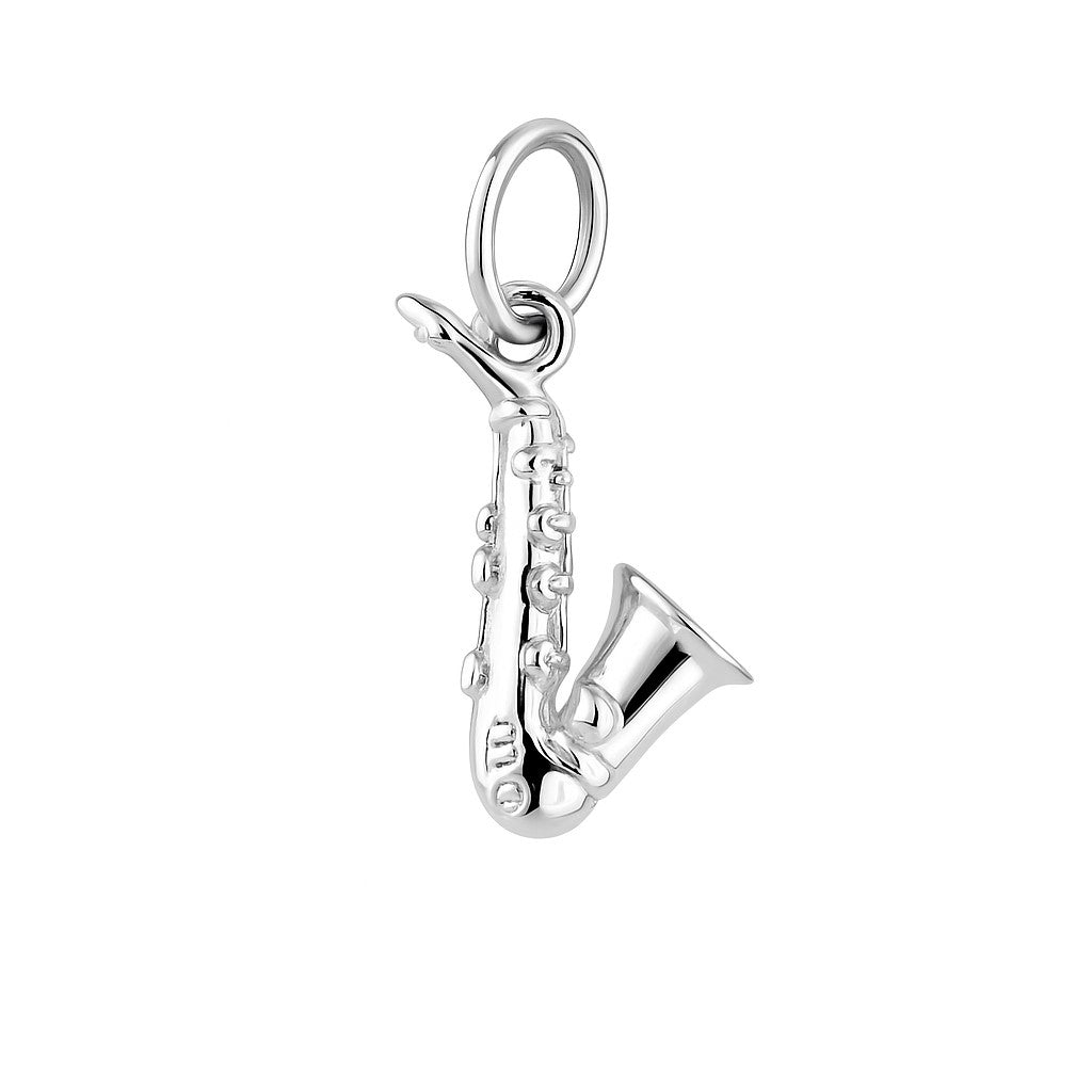 Sterling Silver High Polish Saxophone Pendant