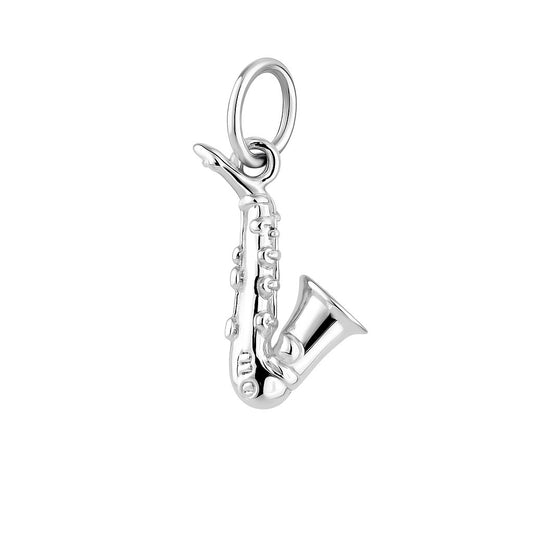 Sterling Silver High Polish Saxophone Pendant