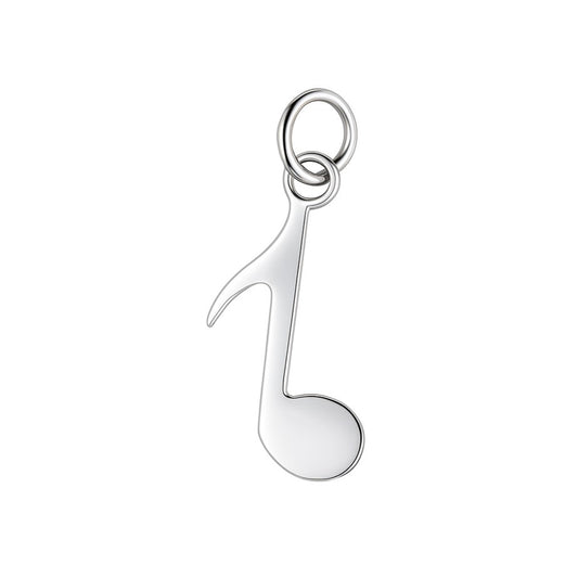 Sterling Silver High Polish Music Note Pendant