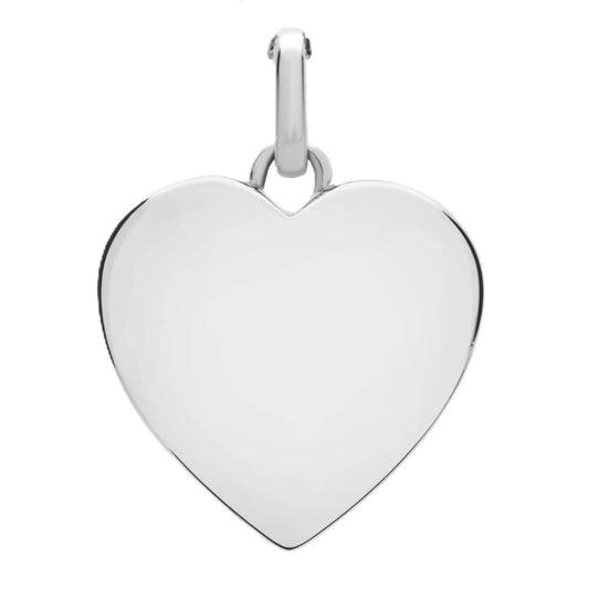 Sterling Silver High Polish Engravable Heart Pendant
