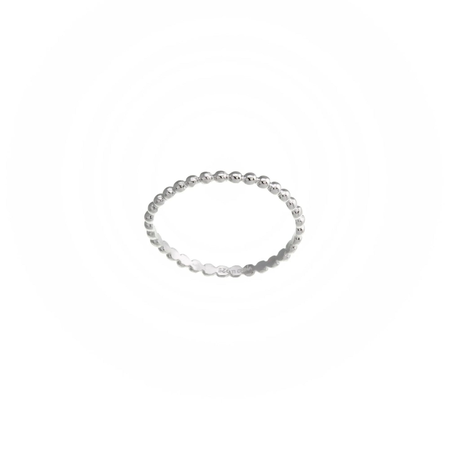 Sterling Silver Beaded Band Ring