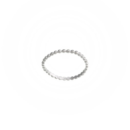 Sterling Silver Beaded Band Ring