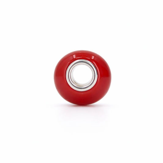 Sterling Silver Burgundy Matte Pearl Bead Charm