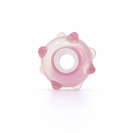 Sterling Silver Pink Budded Murano Glass Charm