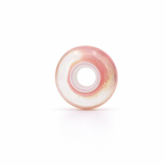 Sterling Silver Pink & Gold Foil Murano Glass Bead Charm