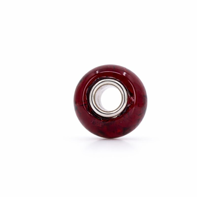 Sterling Silver Purple & Purple Foil Murano Glass Bead Charm
