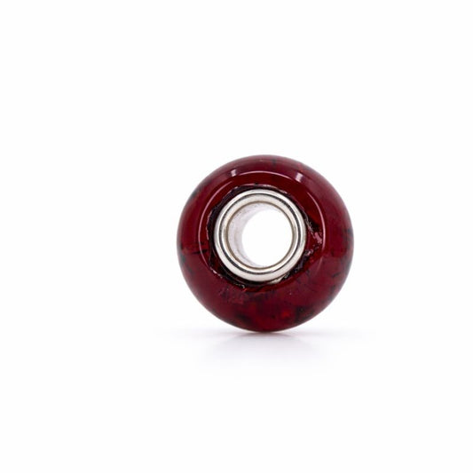 Sterling Silver Purple & Purple Foil Murano Glass Bead Charm