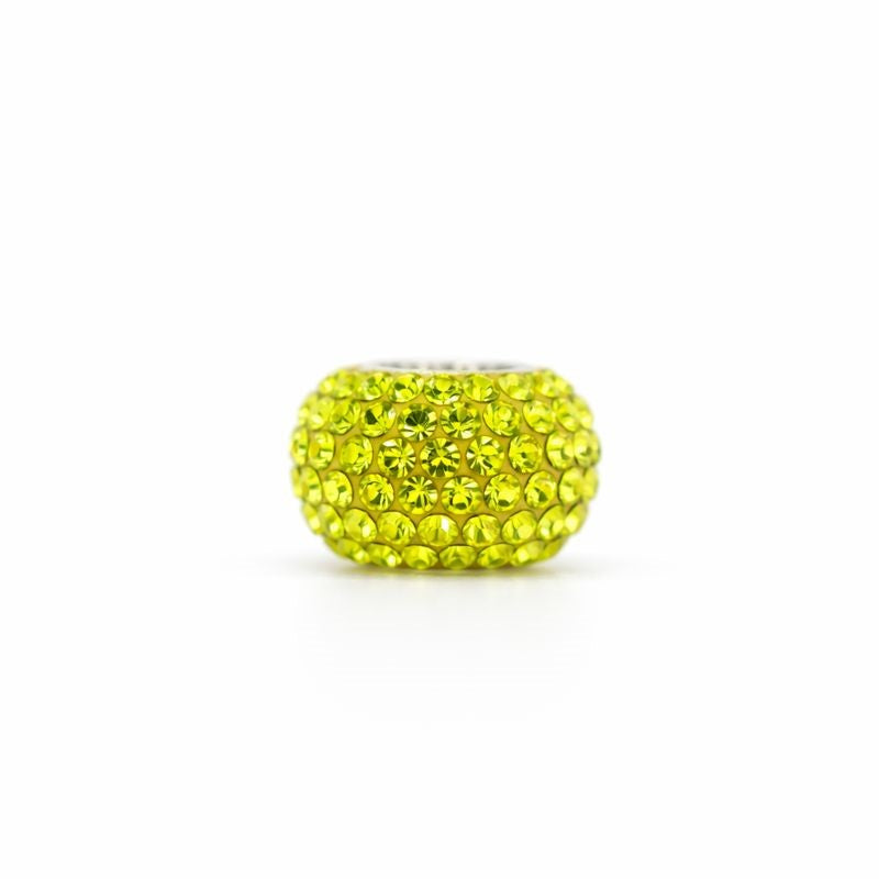 Sterling Silver Yellow Swarovski Crystal Bead Charm