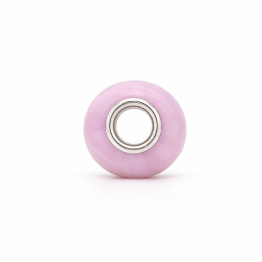 Sterling Silver Matte Pink Murano Glass Bead Charm