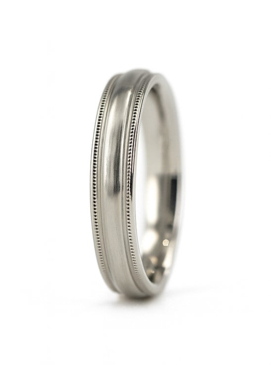 Sterling Silver 4mm Milgrain Band
