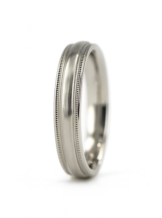 Sterling Silver 4mm Milgrain Band