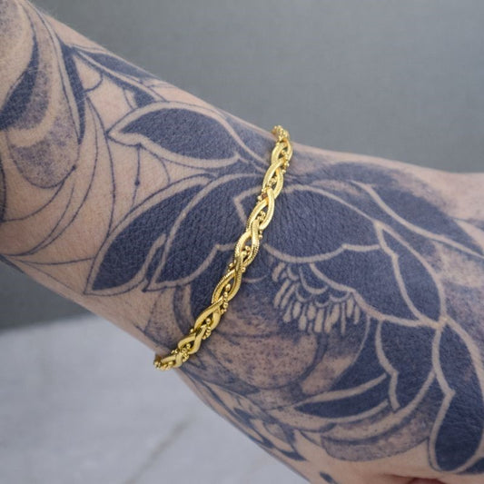14K Gold Plated Braided Bracelet – 7.5"