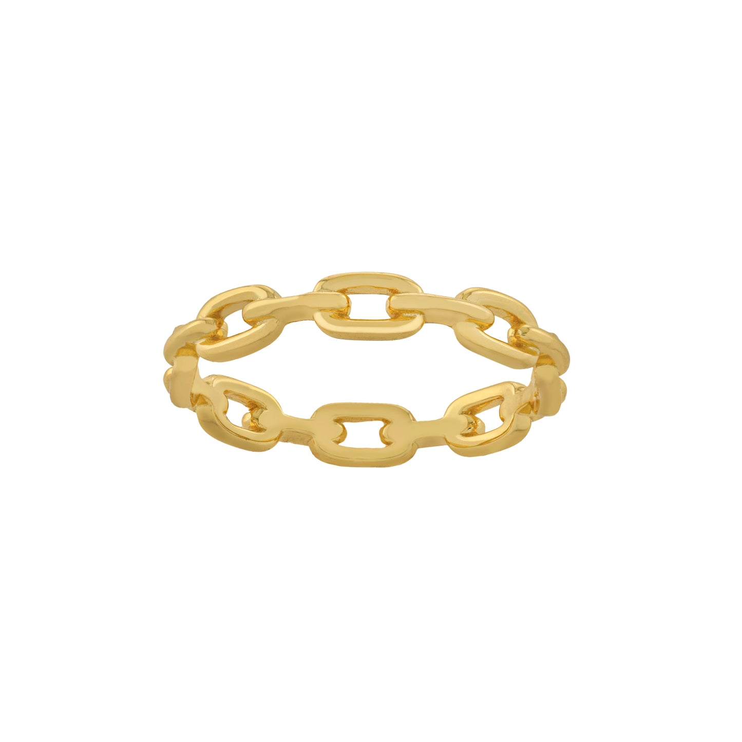 14K Gold-Plated Sterling Silver Open Link Band Ring